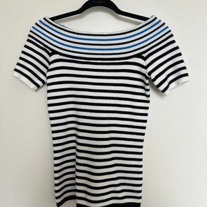 Crop Top | Black and Blue| Size: xs